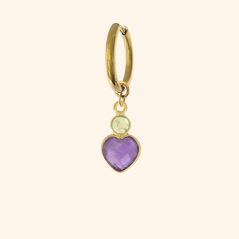 #gauche_Boucle créole_Pampille coeur d’iris
